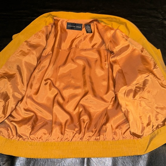Jacket by August Silk, Size L, Mustard Yellow/Gold, EUC - Picture 5 of 11